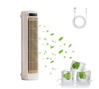 Pesmory Cooling Ace, 3 Speed Control Rapid Cooling, 2025 Upgraded Silent Portable Air Conditioner, Household Bladeless Vertical Circulation, USB Charging (White)