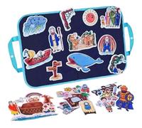 Pesoncarl 1 Set Felt Board for Toddlers Bible Stories Felt Board Set, Flannel Stories Include Noah's Ark, Jonah and The Whale, David and Goliath, Nativity Scene for Kids, Toys