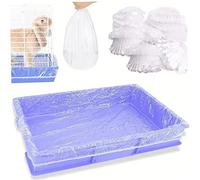 Pesoncarl 100Pcs Cage Liners, Clear Plastic Disposable Rabbit Cage Liner Guinea Pig Leak Proof Toilet Film for Bunnies Ferrets Chinchillas Birds Small Animal