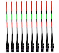 Pesoncarl 10Pcs Lighted Bobbers for Night Fishing, LED Colour Changing Fishing Floats, Bright & Waterproof for River or Pond, Not Include Battery, Lead Core Wire Line