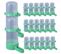 Pesoncarl 20Pcs Bird Water Dispenser, Large Capacity Automatic Bird Water Feeder, Multifunctional Plastic Cage Accessory Drinker Bottle for Parakeet Lovebirds Canary