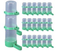 Pesoncarl 20Pcs Bird Water Dispenser, Large Capacity Automatic Bird Water Feeder, Multifunctional Plastic Cage Accessory Drinker Bottle for Parakeet Lovebirds Canary