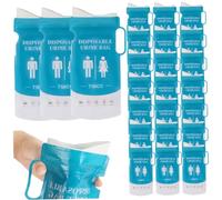 Pesoncarl 24PCS Disposable Urine Bags 750ml Emergency Portable Urinal for Men Women Leakproof Pee Bags for Road Trips Camping Hiking Traffic Jams Patient Kids Camping & Hiking