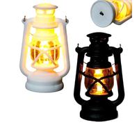 Pesoncarl 2Pcs Dollhouse Lighting Small Retro Glowing Oil Lamp Dollhouse Miniatures Creative Lights Battery Operated for Accessories, Toys