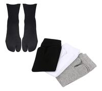 Pesoncarl 3 Pairs Japan Tabi Socks, Split 2 Toe Sandals ninjas Slipper Japanese Kimono Cotton, Socks