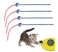 Pesoncarl 4Pcs Cat Wand Replacement Toys for Interactive Motorized Kitten Toy, Plastic Cat Wand Toy Refill Indoor Kitten Play & Exercise