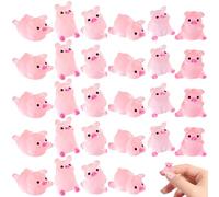 Pesoncarl 50Pcs Mini Resin Animals, Luminous Mini Pigs with 6 Mixed Styles, Tiny Resin Animals for DIY, Garden, Landscape, Dollhouse, Aquarium Dolls' House Dolls & Accessories