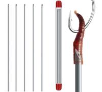 Pesoncarl 5Pcs Worm Threader Fishing Bait Rig Tool, Stainless Steel Fishing Rigging Bait Needle Hollow, Portable & Practical Fish Tackle Kit, Rigs