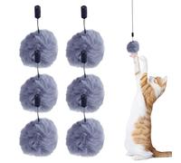 Pesoncarl 6Pcs Cat Tree Replacement Parts Interactive Cat Ball Toy Replacement Hanging Kitty Dangling Toy for Scratching Posts & Towers