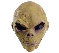 Pesoncarl Alien Mask with Big Eyes Creepy Halloween Xenomorph Scary Mask Latex Full Head Realistic Extraterrestrial Biological Xenomorph Costume for Carnival Costume Party Prop (11.8x9.8 In), Toys