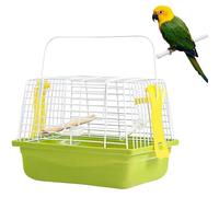 Pesoncarl Bird Carrier Travel Cage, Portable Bird Travel Cage with Handle and Bottom Net, Easy to Assembly Travel Bird Cage for African Grey Conure Cockatiel Lovebird Finch Canary