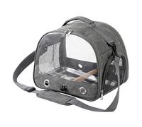 Pesoncarl bird carriers, Transparent Bird Travel Carrier Including standing stick and steel plate, Foldable and breathable kleintier transportbox for small pets such as parrots, pigeons, rabbits etc.