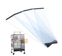 Pesoncarl Birdcages, Bird Cage Seed Catcher Guard 4Pcs Anti-Scatter Mess-free Bird Seed Catcher Transparent PVC Cage for Parrot, Parakeet, Macaw