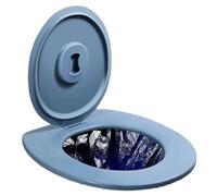Pesoncarl Bucket Toilet Seat with Lid, 250kg Load Waterproof PVC Camping Toilet Seat with Fixed Slots, Portable Lid for Long Trips Hiking Camping Indoor Outdoor