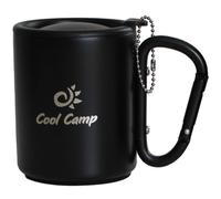 Pesoncarl Camping Mug, 220ml Dual Layer Camping Cup with Carabiner Handle, Non-Slip Heat Insulated Camp Mug with Leakproof Lid, Portable Mug for Outdoor