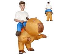 Pesoncarl Capybara Inflatable Costume For Kids, Reusable Cloth Capybara Costume, Funny Ride On Animal Inflatable Costumes For Cosplay Party Halloween, Kids, Fancy Dress
