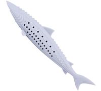 Pesoncarl Catnip Toy for Cats 6.1x1'' Refillable Catnip Fish Shape Cat Toy Easy to Wash Cat Teeth Cleaning with Ventilation Holes for Fun and Boredom Relief Grey