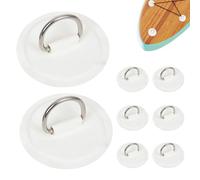 Pesoncarl D-Ring Patch 8PCS Stainless Steel D-Ring Patch for Paddle Board Inflatable Boats PVC for Kayak Rafting Accessories No Glue Included, Summer