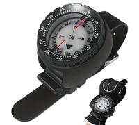 Pesoncarl Dive Compass Waterproof Night Vision Wrist Compass Precise Underwater 50m/164ft Watch with TPU Band Black, Pool Floats