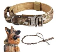 Pesoncarl Dog Collar And Leash Set Adjustable Nylon Heavy Duty Dog Collar With Handle &Metal Buckle Training for Dogs Weighing between 22.5 to 32.5kg (L)