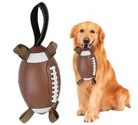 Pesoncarl Dog Football 7.8 inch Indestructible Dog Ball Bite-resistant Interactive Toy Ball to Fetch Non-toxic Latex Balls for Aggressive Chewers, Outdoor Play