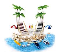Pesoncarl Doll House Accessories 18PCS/Set Miniature Beach Set Miniature Beach Summer Micro Landscap for Christmas DollHouse Decoration, Dolls Accessories