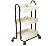 Pesoncarl Dollhouse Cart on Wheels 3 Tier Dollhouse Furniture 1/6 Accessories Sturdy ABS Miniatures DIY Friendly Decor for Lovers Party Favour