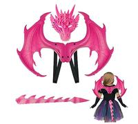 Pesoncarl Dragon Costume Kids Realistic Dragon Tail and Mask Set Lightweight Halloween Costume for 5-13 Years Old Children Birthday Cosplay Pretend Play Party Party Favour