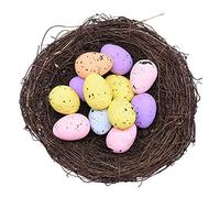 Pesoncarl Fake Eggs,Easter Wreath,Styrofoam Eggs, Easter Speckled Eggs Foam Easter Eggs Ornaments Artificial Eggs for DIY Crafts Decoration 100PCS 4cm