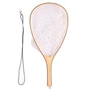 Pesoncarl Fly Fishing Net, Rubber Mesh Trout Net with Handle, Portable Lightweight Fly Fishing Accessories for Catch and Release, Nets