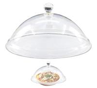 Pesoncarl Food Dome Cover, 12 Inch Clear round Acrylic Cake Dome, With Hadle Cake Cover, Food Fresh Easy to Clean Reusable Safe, For Snack Display Supplies, Garden