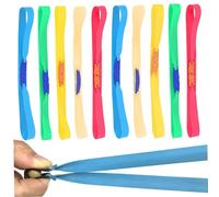 Pesoncarl Frameless Slingshot Bracelet, 10 Pcs Flat Elastic Slingshot Replacement Bands Portable Cuttable with Microfiber Pouch Silent Rubber Sling Shot Tubing for Hunting, Randomly Colored