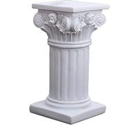 Pesoncarl Garden Ornaments, Decorative Greek Columns, Resin Roman Pillars Column Decor 3.7x3.5x6.9 Inch Greek Statues Decor, White Column Pedestal Stand for Wedding Home Decoration
