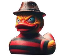 Pesoncarl Garden Statue, Goth Satanic Duck Classic Horror Movie Character Duck Punk Duck Rock Duck Statue 3D Horror Movie Ducks Handmade Figures Duck