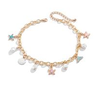 Pesoncarl Gold Charm Necklace, Exquisite Elegant Beach Shells Pendant Charm Necklace for Women Valentine's Day Gifts, Star