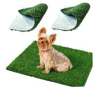 Pesoncarl Grass Pad for Dogs 2Pcs 18x23 Inch Dog Grass Pee Pads Breathable Non-Shedding Turf Deodorant Washable Dog Training Pads with Drainage