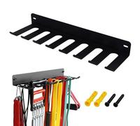 Pesoncarl Gym Storage Rack, 8 Hook Metal Barbell Storage, Resistance Band Rack Gym Organizer Vertical Barbell Mount with Screw Space Saving Commercial or Home Accessory