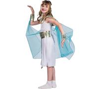 Pesoncarl Halloween Decorations, Cleopatra Costume, Soft Polyester Egyptian Costume, Elegant Egyptian Kids, Golden Girls Cosplay Costumes with Accessories for Party Ball, M