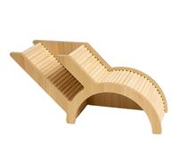 Pesoncarl Hamster Hideout 12x5.7x4 Wooden Hamster Hide with Ladder Secret Peep Shed Hamster Tunnel Ventilated Restful Hamster Tunnel Hamster Cage Accessories