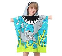 Pesoncarl Hooded Towels For Kids Shark Pattern Soft Children's Hooded Poncho Towel Absorbent Beach Bath Towels for Boys Girls 24x47 inch, Bath Towels