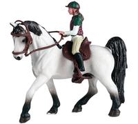Pesoncarl Horse Figurines, Plastic Horses Figures with Removable Saddle and Rider Figurine, Realistic Mini Horse Figurines for Boys and Girls Gift