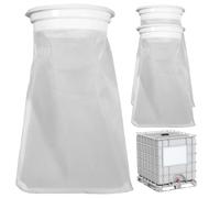 Pesoncarl IBC Tote Filter 3Pcs 5.3" x 250mm IBC Lid Filter Fine Mesh Rain Barrel Nylon Washable Reusable Replacement Rain Water, Water Butts Barrels