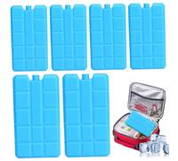 Pesoncarl Ice Packs, 6Pcs Long Lasting Freezer Blocks, 200ml Reusable Portable Cooling Pack for Refrigerator Air Conditioner Fan