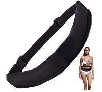 Pesoncarl Inflatable Life Belt, Portable Unisex Belt Pack Automatic Inflatable Life Jacket with Reflective Strip for Kayaking Boat, No Gas Cylinder Black, Pool Floats