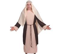 Pesoncarl Jesus Costume, Soft Breathable Jesus Costume Adult Includes Robe, Belt and Headpiece, Religious Biblical Costumes for Women, Men, Toys