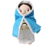 Pesoncarl Jesus Plush Doll, 13 Inch Cute Mary with Baby Jesus Doll, Soft Stuffed, Religious Christian Toys for Kids Christening Easter Gifts, Toys