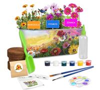 Pesoncarl Kids Gardening Set, Safe & Fun Stimulate Creativity Plant Flower Growth Toddler Gardening Set Birthday Toys Gifts for Girls Boys, No Seeds, Toys