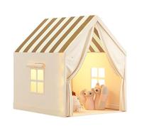 Pesoncarl Kids Tent Indoor, 41x47x50 inch Breathable Play Tent with Door Curtain and Window, Removable Kids Playhouse with Metal Support for Toddler, Décor Storage