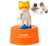 Pesoncarl Kitchen Timer, 2.5x3.7 Cute Cartoon Cat Egg Timer Wind Up Dial 360° Rotating ABS Plastic Kitchen Timers for Reading Cooking, Boiling Eggs