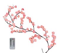 Pesoncarl LED Tree Branch Lights for Wall,1.6M Branch Lights, 48 LEDs Cherry Blossom Lights Vine Lights with Remote and 8 Lighting Modes Cherry Blossom Garland Willow Vine for Home Room